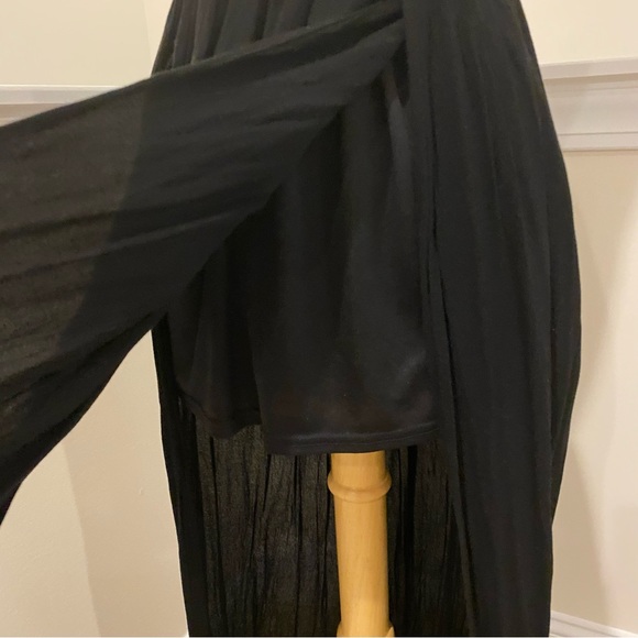 TOBI Little Black Maxi Dress! Stunning Halter Tie Neck Cutout Waist Design Sz XS - Picture 6 of 14